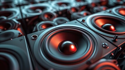 Speakers with high volume concept  - obrazy, fototapety, plakaty