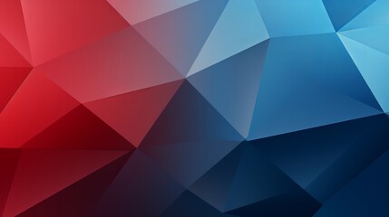 Abstract Paper Poly Background from Tetrahedrons - Blue to Red Gradient - Suitable for Business Cards and Web