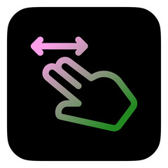 Editable two finger slide vector icon. Part of a big icon set family. Perfect for web and app interfaces, presentations, infographics, etc
