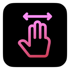 Editable three fingers move vector icon. Part of a big icon set family. Perfect for web and app interfaces, presentations, infographics, etc