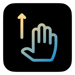 Editable four fingers swipe up vector icon. Part of a big icon set family. Perfect for web and app interfaces, presentations, infographics, etc