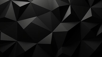 Black Abstract Polygonal Background Wall - Soft Focus