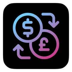 Editable currency exchange vector icon. Part of a big icon set family.  Finance, business, investment, accounting. Perfect for web and app interfaces, presentations, infographics, etc