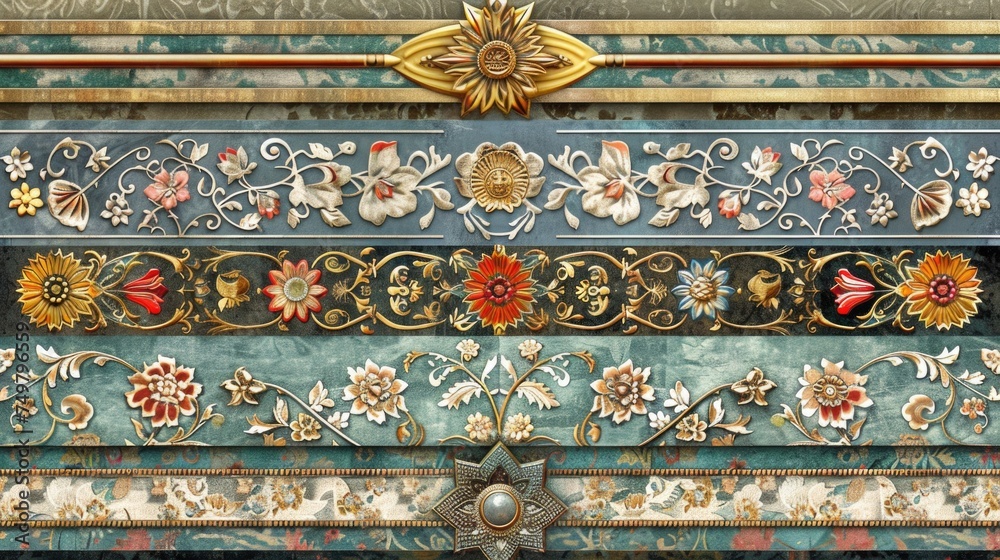 Aufkleber detailed close up of a wall clock, suitable for time-related concepts