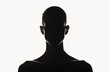 A silhouette of a woman in a black dress, suitable for various projects