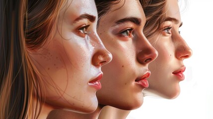 Obraz premium Group of women with unique eye colors, suitable for diversity concept