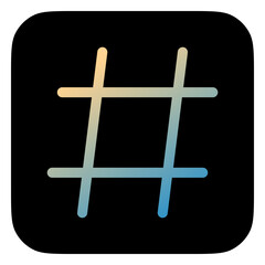 Editable hashtag vector icon. Part of a big icon set family. Perfect for web and app interfaces, presentations, infographics, etc