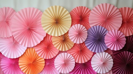 Folding Paper into Circle Shapes for Backdrop Decoration