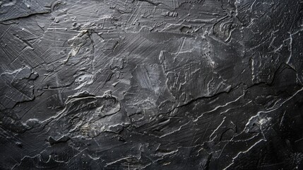 Close up of a black surface with paint splatters. Ideal for textures and backgrounds