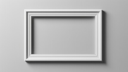 A simple picture frame hanging on a wall. Suitable for home decor