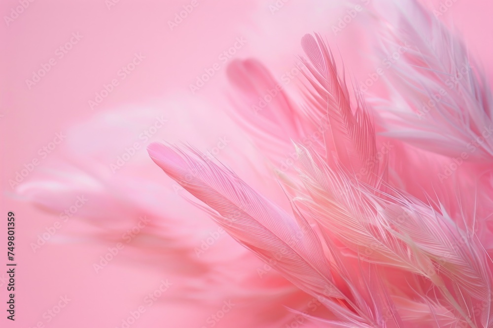 Poster a close up of a bunch of pink feathers. perfect for design projects