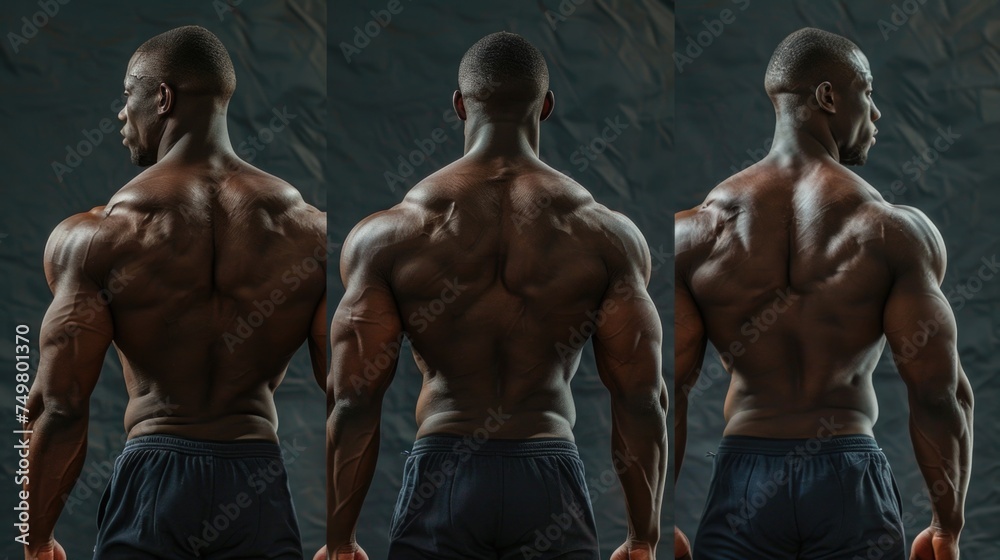 Poster a man standing with his back to the camera. suitable for various concepts and designs