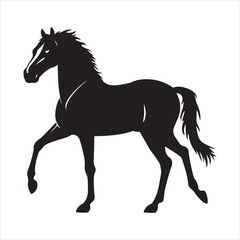 Obraz na płótnie Canvas Horses silhouette vector illustration,Horse silhouettes