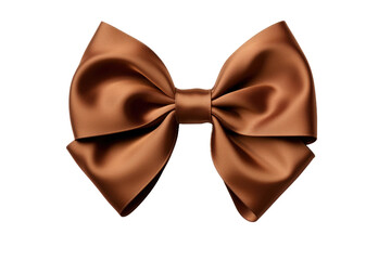Large Brown Bow. A large brown bow is showcased against a crisp white background. The bow is neatly...