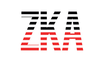 ZKA three initial letter iconic line negative space minimal logo design vector template. monogram, abstract, wordmark, business, typography, minimalist, brand, company, flat, modern, unique, simple