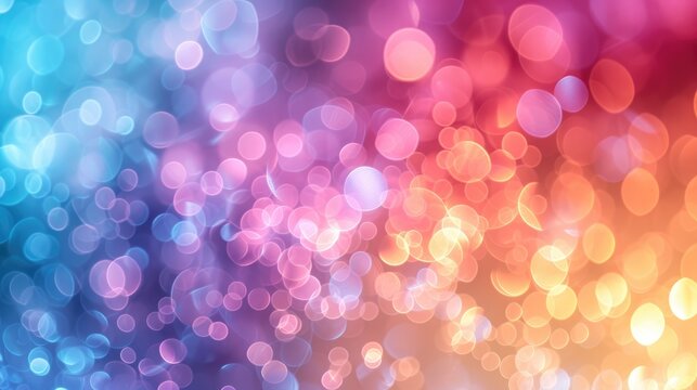 Vibrant Bokeh Lights Abstract Background, seamless abstract pattern of vibrant, multicolored bokeh lights, creating a festive and whimsical atmosphere
