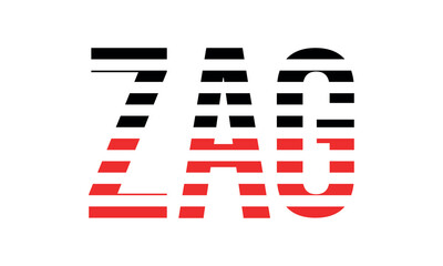 ZAG three initial letter iconic line negative space minimal logo design vector template. monogram, abstract, wordmark, business, typography, minimalist, brand, company, flat, modern, unique, simple