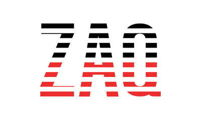 ZAQ three initial letter iconic line negative space minimal logo design vector template. monogram, abstract, wordmark, business, typography, minimalist, brand, company, flat, modern, unique, simple