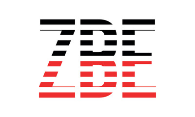 ZBE three initial letter iconic line negative space minimal logo design vector template. monogram, abstract, wordmark, business, typography, minimalist, brand, company, flat, modern, unique, simple