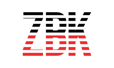 ZBK three initial letter iconic line negative space minimal logo design vector template. monogram, abstract, wordmark, business, typography, minimalist, brand, company, flat, modern, unique, simple