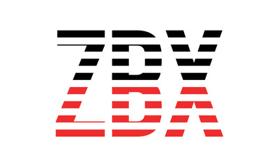 ZBX three initial letter iconic line negative space minimal logo design vector template. monogram, abstract, wordmark, business, typography, minimalist, brand, company, flat, modern, unique, simple