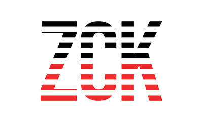 ZCK three initial letter iconic line negative space minimal logo design vector template. monogram, abstract, wordmark, business, typography, minimalist, brand, company, flat, modern, unique, simple