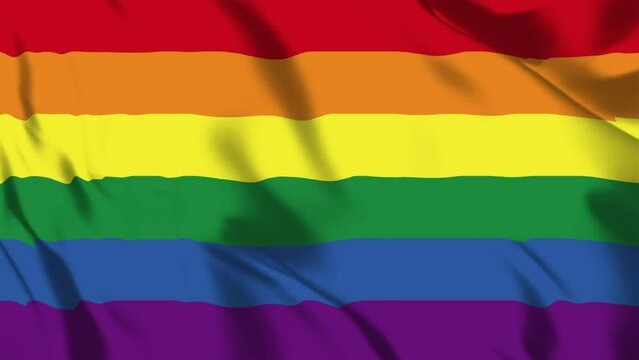 LGBTの旗がはためいています。30秒でループします。