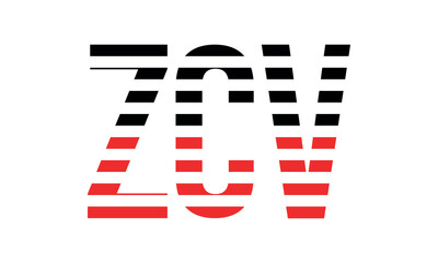 ZCV three initial letter iconic line negative space minimal logo design vector template. monogram, abstract, wordmark, business, typography, minimalist, brand, company, flat, modern, unique, simple