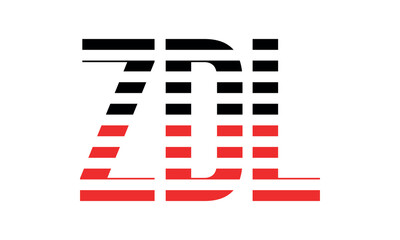 ZDL three initial letter iconic line negative space minimal logo design vector template. monogram, abstract, wordmark, business, typography, minimalist, brand, company, flat, modern, unique, simple
