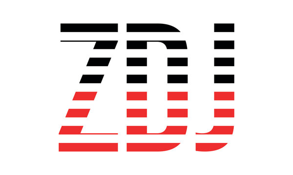ZDJ three initial letter iconic line negative space minimal logo design vector template. monogram, abstract, wordmark, business, typography, minimalist, brand, company, flat, modern, unique, simple