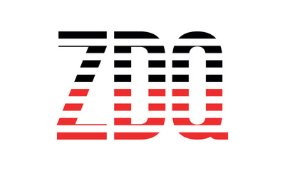 ZDQ three initial letter iconic line negative space minimal logo design vector template. monogram, abstract, wordmark, business, typography, minimalist, brand, company, flat, modern, unique, simple