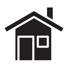 Web home flat icon for apps and websites