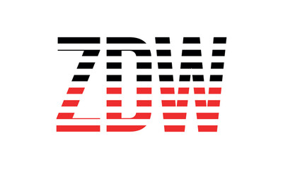 ZDW three initial letter iconic line negative space minimal logo design vector template. monogram, abstract, wordmark, business, typography, minimalist, brand, company, flat, modern, unique, simple