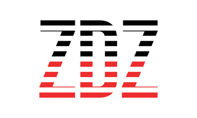 ZDZ three initial letter iconic line negative space minimal logo design vector template. monogram, abstract, wordmark, business, typography, minimalist, brand, company, flat, modern, unique, simple