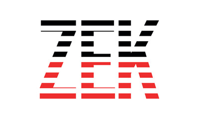 ZEK three initial letter iconic line negative space minimal logo design vector template. monogram, abstract, wordmark, business, typography, minimalist, brand, company, flat, modern, unique, simple