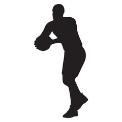 basketball silhouette vector isolated black on white background