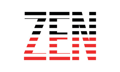 ZEN three initial letter iconic line negative space minimal logo design vector template. monogram, abstract, wordmark, business, typography, minimalist, brand, company, flat, modern, unique, simple