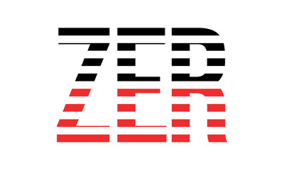 ZER three initial letter iconic line negative space minimal logo design vector template. monogram, abstract, wordmark, business, typography, minimalist, brand, company, flat, modern, unique, simple