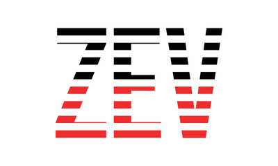 ZEV three initial letter iconic line negative space minimal logo design vector template. monogram, abstract, wordmark, business, typography, minimalist, brand, company, flat, modern, unique, simple