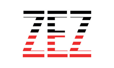 ZEZ three initial letter iconic line negative space minimal logo design vector template. monogram, abstract, wordmark, business, typography, minimalist, brand, company, flat, modern, unique, simple