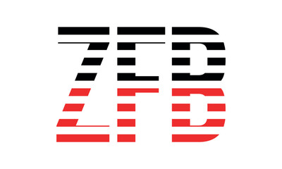 ZFB three initial letter iconic line negative space minimal logo design vector template. monogram, abstract, wordmark, business, typography, minimalist, brand, company, flat, modern, unique, simple