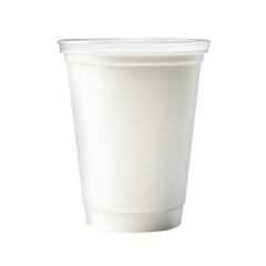 A blank plastic ice cream pint container isolated on transparent background, png