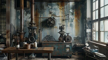 Online workshops by influencers on creating unique wellness spaces with obsolete machinery elements