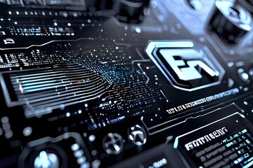 Fototapeta premium semiconductor technology Generative AI