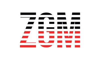ZGM three initial letter iconic line negative space minimal logo design vector template. monogram, abstract, wordmark, business, typography, minimalist, brand, company, flat, modern, unique, simple