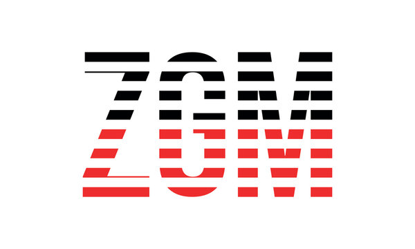 ZGM three initial letter iconic line negative space minimal logo design vector template. monogram, abstract, wordmark, business, typography, minimalist, brand, company, flat, modern, unique, simple