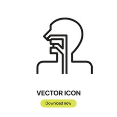 Respiratory icon vector. Linear-style sign for mobile concept and web design. Respiratory symbol illustration. Pixel vector graphics - Vector.	
