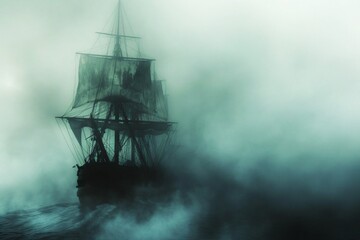 Dark and mysterious sea enigma whispered in sailors tales