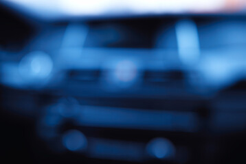 Inside car interior blur abstract background