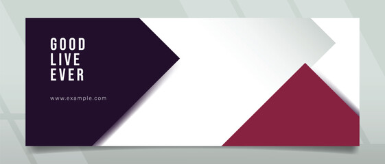 Banner design with abstract ornament and minimalist shape